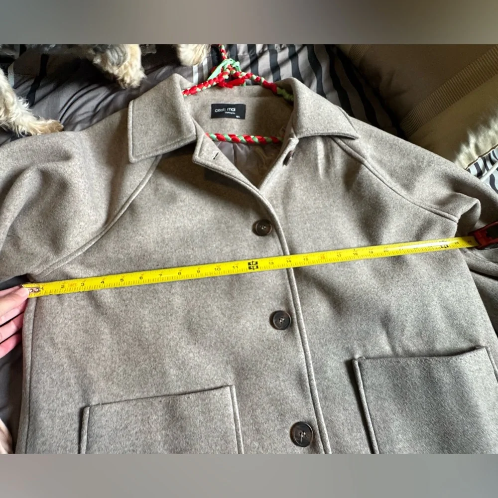 C’est Moi taupe beige long coat - Picture 3 of 7